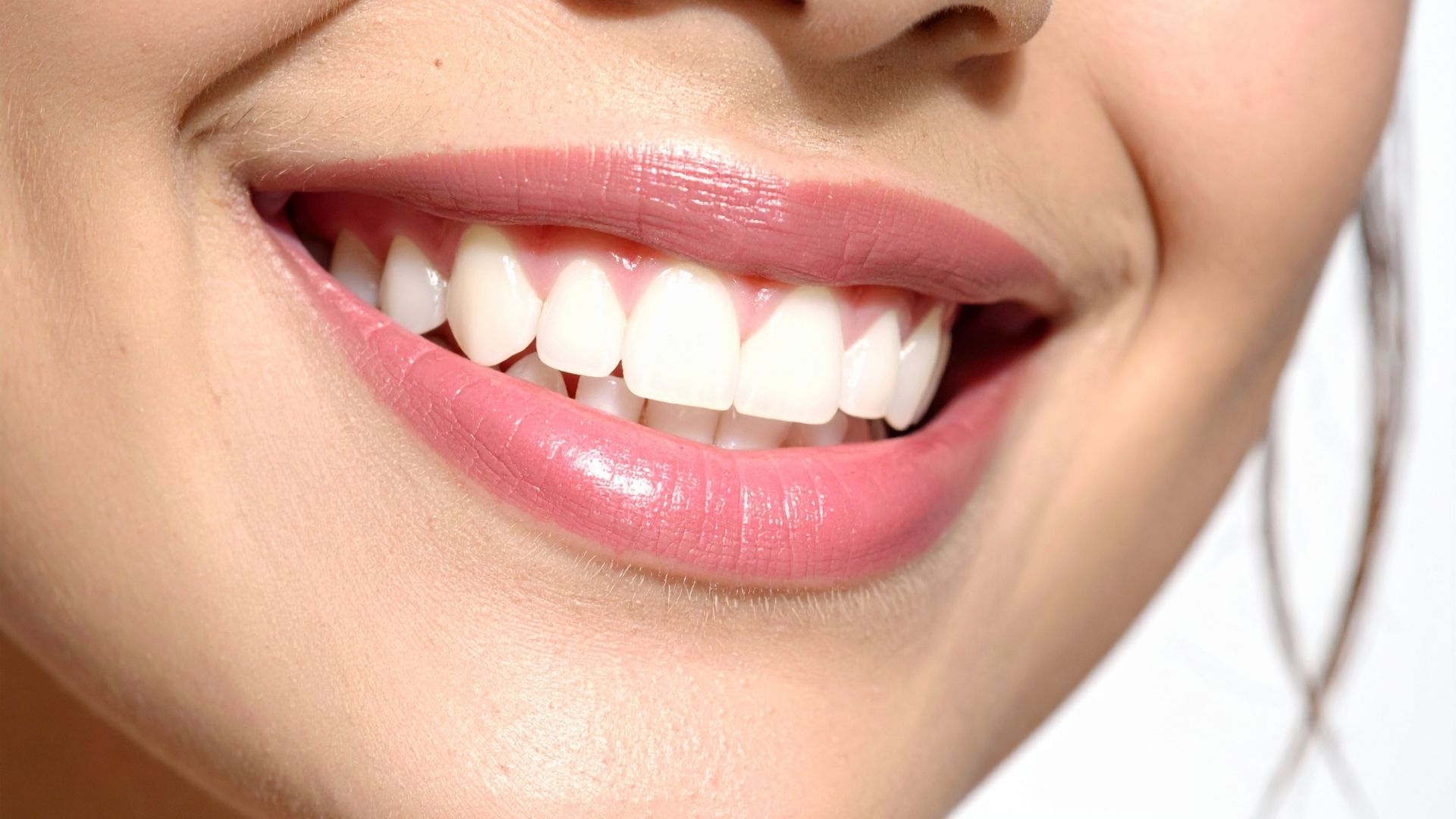Perfect bright smile from cosmetic dental treatment